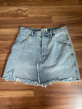 Free People We The Free Brea Denim Cutoff Skirt Size 29